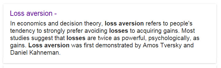 loss aversion