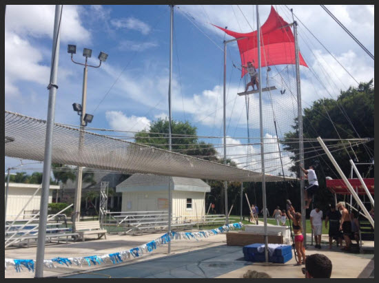 trapeze at Club Med