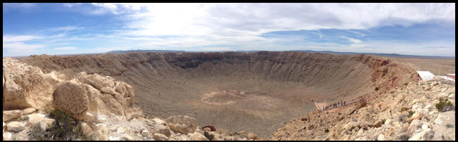 mobile home road trip meteor crater